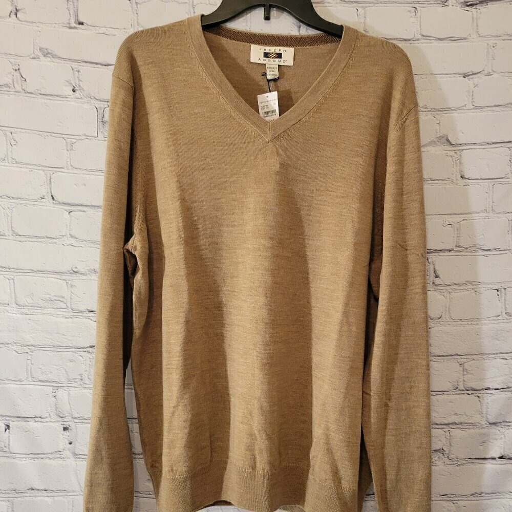 Joseph Abboud Modern Fit V-Neck Merino Wool Sweater